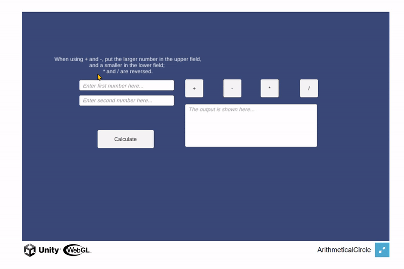 Arithmetical Circle Demo